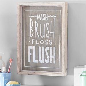 Pottery Barn Kids Bathroom Wall Hanging - NWOT